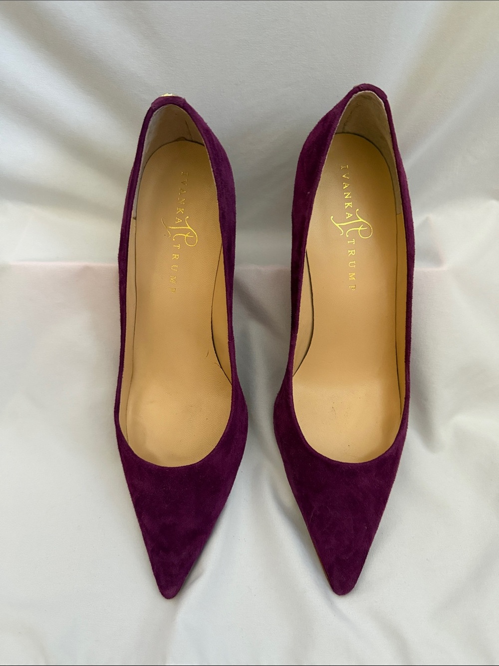 Ivanka Trump Plum Suede Pointed-Toe Pumps